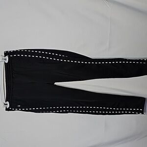 Victoria Secret Pink black zipper pocket pull on track workout pants sz Medium